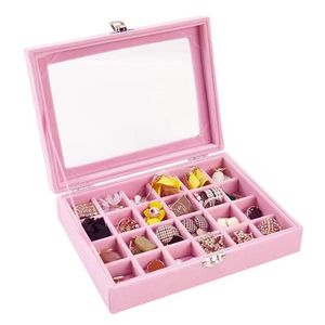 Caja organizadora con patrón de terciopelo turquesa clásico personalizable con colección de tapa Cajas de joyería de embalaje con diseño único - Product Image 6