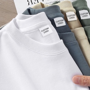 Men 100% Cotton Heavyweight Oversized T <b>Shirt</b> Heavy Tee O Neck Short Sleeve Custom Logo Streetwear - Product Image 1