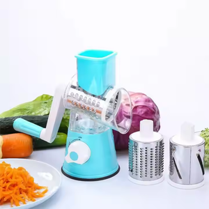Outil de découpe manuel 3-en-1 en acier inoxydable pour légumes et fruits, éplucheur et coupe-tomates à manivelle pour la cuisine domestique - Product Image 2