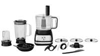 Robot culinaire multifonction 10-en-1, hachoir électrique avec bol mélangeur 600W, mixeur professionnel en acier inoxydable pour hacher et trancher