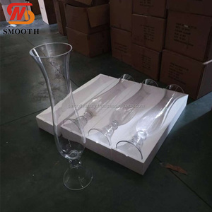 Jarrón de cristal duro transparente liso, decoración de eventos, 3 tamaños, soporte de flores para boda, centro de mesa y accesorio decorativo para eventos - Product Image 4