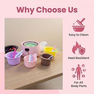Custom Logo Food Grade Silicone Wax Warmer Kit & Accessories Eco-Friendly <b>Reusable</b> 2in1 Liner for Wax Pot and Spatula - Product Image 4