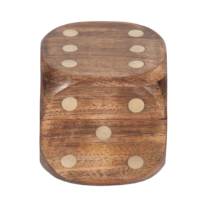 Scatola per Dadi in Legno di Mango per Giochi da Tavolo, Decorazione per Soggiorno e Tavolino, Gioco per Famiglie con Dettagli in Ottone - Product Image 4