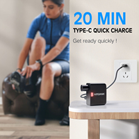 Pompe à vélo portable mini électrique AIRBANK, marque originale du fabricant, compatible avec les valves Presta et Schrader AS1
