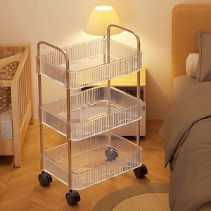 Carrito de Almacenamiento Acrílico de 3 Niveles, Transparente, Móvil, para Cosméticos, para Salón de Uñas y Belleza - Product Image 5