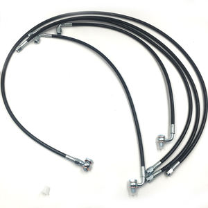 Línea de manguera de freno delantera izquierda trenzada de acero inoxidable 304-3AN Sistema de freno de chasis de coche de carreras Mangueras de freno de rendimiento automático - Product Image 6