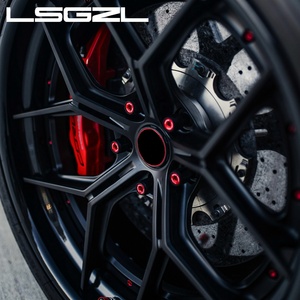 Negro obsidiana con rueda de aleación forjada transparente brillante 5x127 5x130 5x114,3 Llanta negra de 2 piezas para Chevrolet Corvette C7 C8 - Product Image 1