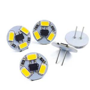 Round 12V G4 LED 0.6W 3LEDS SMD5730 LED Bulb Crystal Light Chandelier Lighting Bulbs