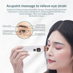 Dispositivo elétrico de cuidados com os olhos, caneta anti idade, removedora de rugas e círculo escuro, com pedra biana natural, quente, massageador de beleza - Product Image 2