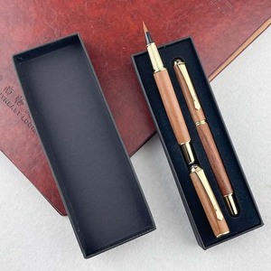 Diamant art stylo bois calligraphie <span class=keywords><strong>pinceau</strong></span> stylos <span class=keywords><strong>rechargeable</strong></span> <span class=keywords><strong>encre</strong></span> chinoise lavage dessin stylo avec logo personnalisé - Product Image 3