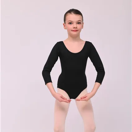 Хлопковое трико с длинным рукавом, оптовая продажа, детское танцевальное трико на заказ для девочек, детское танцевальное трико с длинными рукавами, одежда для гимнастики и тренировок