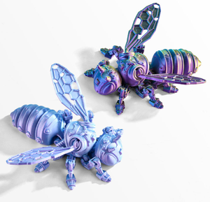 2025 New 3D <strong>Cyberpunk</strong> Bee Model Statue <strong>Custom</strong> Children's Toy with Mechanical wings and Colorful Bee Decoration Gift - Product Image 1