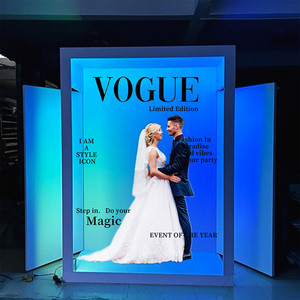 ตู้โชว์รูปภาพนิตยสารแบบกำหนดเองกรอบฉากฉากอลูมิเนียมแบบยืนสำหรับงานแต่งงานงานอีเวนต์ - Product Image 6