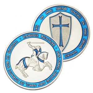 ผู้ผลิตของขวัญส่งเสริมการขาย เหรียญที่ระลึกโลหะรูปนักรบโบราณ นักรบอัศวินเทมพลาร์ - Product Image 5