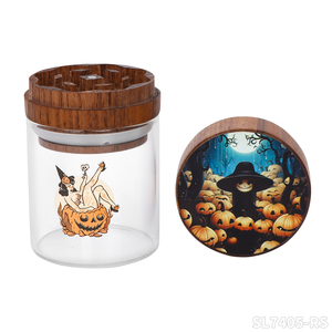 ออกแบบใหม่ไม้ที่กําหนดเองรูปแบบเครื่องบดควัน PLUS ถังเก็บ 55 มม.2 ชั้นเครื่องบดควันเหมาะสําหรับอุปกรณ์สูบบุหรี่ - Product Image 4