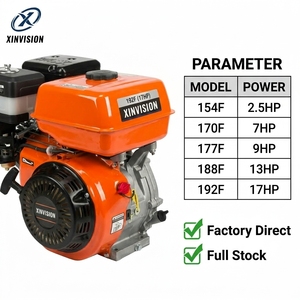 Série de moteurs à essence industriels 154F 170F 177F 188F 192F |   <span class=keywords><strong>Moteur</strong></span> 4 temps refroidi par air de 2,5 CV à 17 CV pour motoculteur, générateur, pompe à eau - Product Image 2