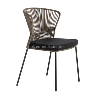 Sillas de Comedor de Cuerda Individual para Exteriores, Resistentes al Agua, con Respaldo Alto, para Bistro y Ocio - Product Image 1