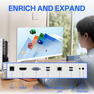 All-in-one desktop <strong>computer</strong> <strong>with</strong> a 23.8-inch Square base; optional black or white High quality 2.0 speaker. - Product Image 6