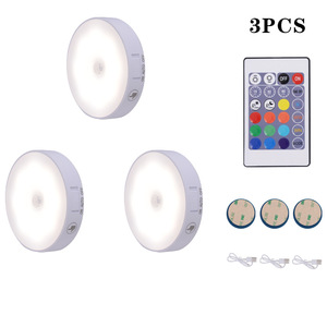2024 New Creative RGB Remote Control Dimmable Ambient <b>Light</b> with Smart Human Body Induction Touch Rechargeable Night <b>Light</b> - Product Image 3