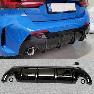 ชุดแต่งสไตล์รถยนต์สำหรับ BMW ซีรีส์ 1 F40 MP ปี 2019 สีดำ PP รุ่น M135i ดิฟฟิวเซอร์กันชนหลัง - Product Image 1