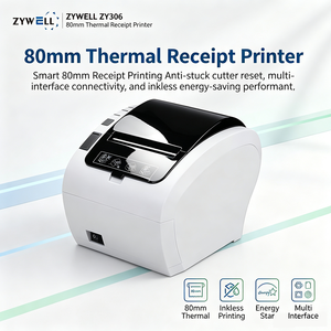 Rouleau de papier thermique 80 mm pour <span class=keywords><strong>imprimante</strong></span> de reçus POS, <span class=keywords><strong>imprimante</strong></span> de tickets sans encre de bureau avec connexion USB, Bluetooth, <span class=keywords><strong>Wifi</strong></span>, LAN - Product Image 3
