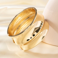 Nouveau Bracelet Jonc Classique Segmenté en Or Poli Effet Bambou Large pour Femme - Collection 2027