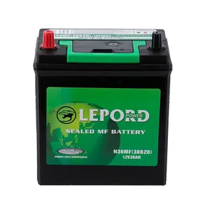 แบตเตอรี่รถยนต์ปิดผนึก MF แบตเตอรี่สำหรับขาย38B20L 12V 36AH NS40 N40