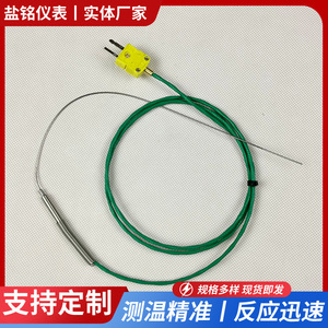 Salt Inscription K Type Thermocouple 0.5mm <b>Probe</b> 1100C <b>Temperature</b> Sensor Wire Leads WRNK-09S - Product Image 5