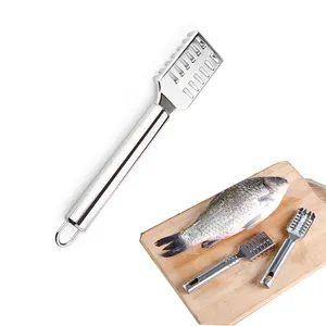 Commercio all'ingrosso di alta qualità gadget da cucina in acciaio inox piallatura pesci squame di pesce scala pennello raschietto