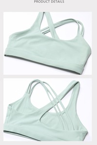 Abbigliamento sportivo personalizzato senza cuciture donna abbigliamento sportivo <span class=keywords><strong>Push</strong></span> <span class=keywords><strong>up</strong></span> <span class=keywords><strong>reggiseno</strong></span> Yoga Cross Back Yoga Top imbottito <span class=keywords><strong>reggiseno</strong></span> sportivo da donna - Product Image 4