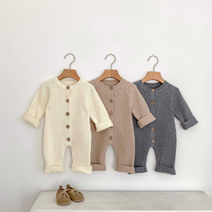 Combinaison pour bébé en tricot de style minimaliste, couleur unie, mignonne, vêtements de boutique pour nouveau-nés de 6 à 9 mois, approvisionnement ODM - Product Image 5