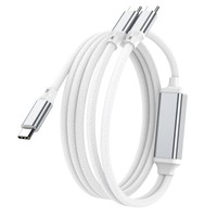 Câble USB-C tressé ignifuge PD de 1,2 mètre 100W à charge rapide, qualité supérieure, pour ordinateur portable, MacBook, iPhone 16, 17 et autres appareils de marque