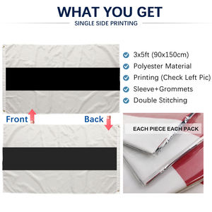 Bandera del Orgullo LGBTQ, Serie de Banderas del Orgullo, Impresión a una Cara, 3x5 pies, 90x150 cm, Bandera del Orgullo Agénero, Rumpus Parable - Product Image 2