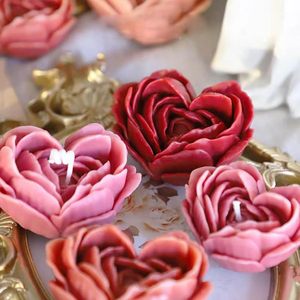 Moule en silicone écologique en forme de cœur de rose 3D pour bougies et savons, compatible lave-vaisselle, pour la fabrication artisanale de décorations de la Saint-Valentin à la maison - Product Image 5
