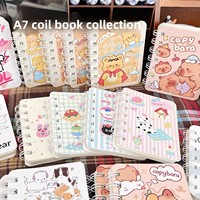 Carnet à spirale A7 motif dessin animé, carnet de poche portable mignon et esthétique pour étudiants
