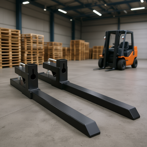 Forche per pallet da 2000 libbre, lunghezza totale 46,9 pollici, per attrezzature di movimentazione materiali con caricatore a slitta. - Product Image 2