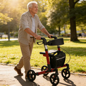 El Nuevo Andador con Ruedas de Aleación de Aluminio Plegable para Personas Mayores, Apto para Actividades al Aire Libre - Product Image 6