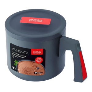 Bollilatte Alluminio antiaderente (1Lt) VIVÀ Grigio e Rosso 2260 - Product Image 2