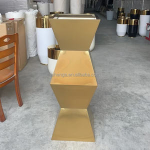 แจกันตั้งพื้นสีทองขนาดใหญ่หรูหราทันสมัยสำหรับตกแต่งบ้านกระถางต้นไม้โลหะตกแต่งทรงสูงกระถางต้นไม้โลหะสำหรับใช้ในร่ม - Product Image 3