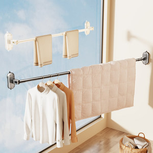 ราวตากผ้าแบบติดผนังพับได้แบบยืดหดได้ สำหรับหน้าต่างระเบียง ประหยัดพื้นที่ - Product Image 1