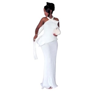 Nuovo <span class=keywords><strong>Abito</strong></span> <span class=keywords><strong>Elegante</strong></span> <span class=keywords><strong>Bianco</strong></span> Puro con Schiena Scoperta e Collo Halter per Donne Europee 2026 - Product Image 5