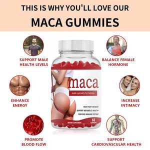 Caramelos Blandos de Maca en Forma de Corazón, Caramelos Blandos Vegetales Sin Azúcar con Maca Natural para el Apoyo de la Salud de la Cadera, 60 Cápsulas - Product Image 3