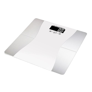 Balance électronique <span class=keywords><strong>en</strong></span> verre trempé LCD 180 kg à vente directe d'usine, avec fonction marche/arrêt automatique, indication de faible batterie et de surcharge, et mesure de la masse grasse corporelle - Product Image 3