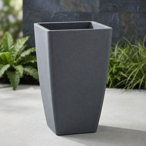 Pot de fleurs moderne en plastique sablé de haute qualité, durable, écologique, léger, grand et carré - Product Image 2