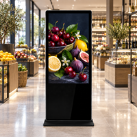 Écran publicitaire LCD 4K AIYOS sur pied avec CMS pour les salons professionnels, les lancements de produits et l'affichage d'informations sur les événements