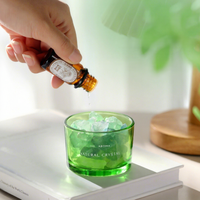 Ensemble diffuseur d'huiles essentielles en pierre de cristal naturelle solide, bouteille en verre coloré, écologique, parfum d'ambiance, décoration intérieure
