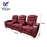 VIP Elektrisches Kinosofa mit Massage & Kühlung für Luxus-Heimkino - Modernes Design mit USB-Ladefunktion