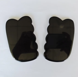 home use beauty tools natural <b>Black</b> Obsidian Gua Sha <b>Board</b> for face - Product Image 2