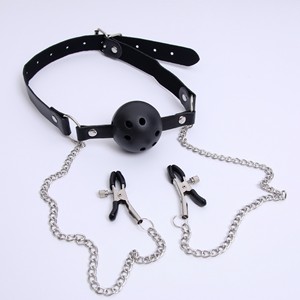Accessori per il Sesso SM, Set per Giochi di Coppia con Cinghie e Restrizioni, <span class=keywords><strong>Plug</strong></span> Orale, Morsetti per Seno, Pallina Orale, <span class=keywords><strong>Plug</strong></span> <span class=keywords><strong>Anale</strong></span> - Product Image 4