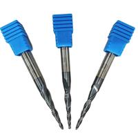 Bit de routeur de nez de boule de cône d'acier d'alliage de tungstène AlTin enduit 2 cannelures 60HRC CNC bois personnalisable Support d'OEM/ODM